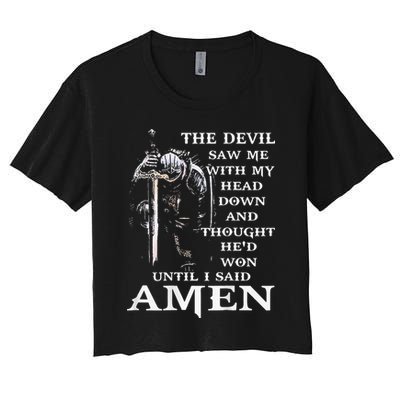 Jesus The Devil Saw Me With My Head Down Crop Top