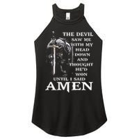 Jesus The Devil Saw Me With My Head Down Women's Perfect Tri Rocker Tank