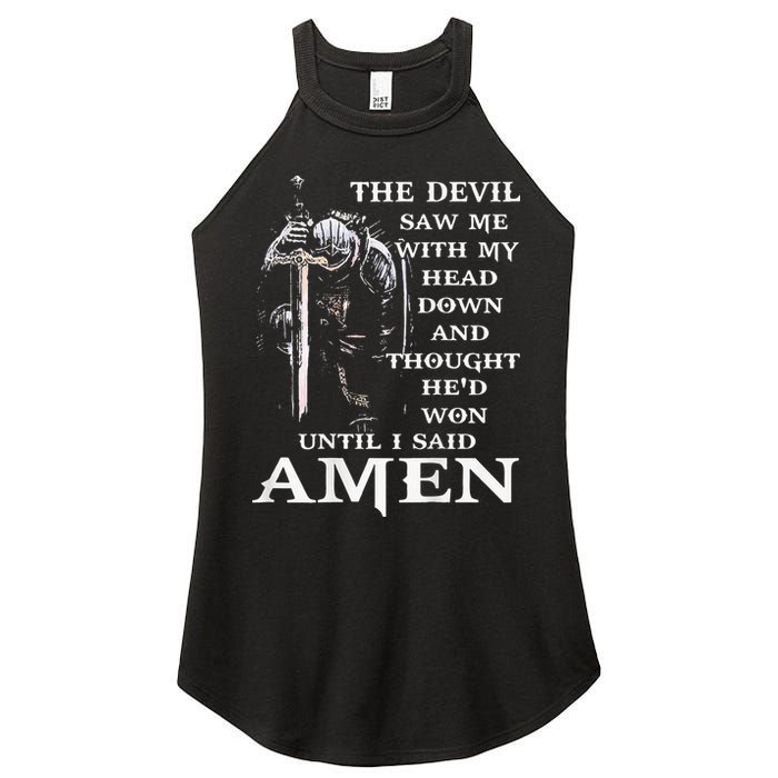 Jesus The Devil Saw Me With My Head Down Women's Perfect Tri Rocker Tank