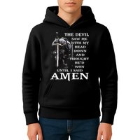 Jesus The Devil Saw Me With My Head Down Kids Hoodie