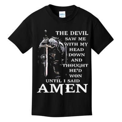Jesus The Devil Saw Me With My Head Down Kids T-Shirt