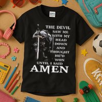 Jesus The Devil Saw Me With My Head Down Kids T-Shirt