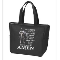 Jesus The Devil Saw Me With My Head Down Zip Tote Bag
