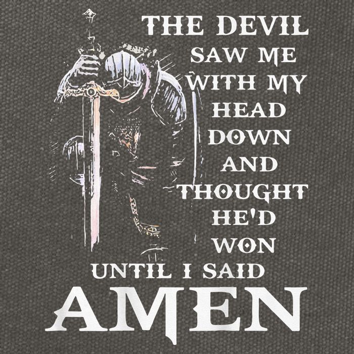 Jesus The Devil Saw Me With My Head Down Cotton Canvas Backpack