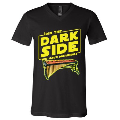 Join The Dark Side Marimba Player V-Neck T-Shirt