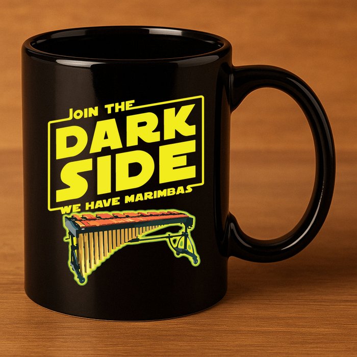 Join The Dark Side Marimba Player 11oz C Handle Ceramic Mug