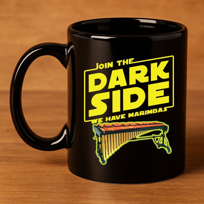 Join The Dark Side Marimba Player 11oz C Handle Ceramic Mug