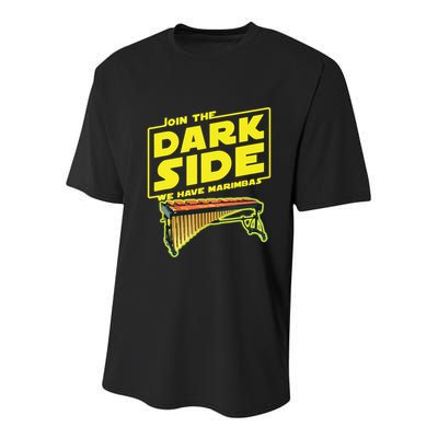 Join The Dark Side Marimba Player Youth Performance Sprint T-Shirt