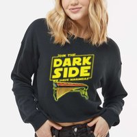 Join The Dark Side Marimba Player Cropped Pullover Crew