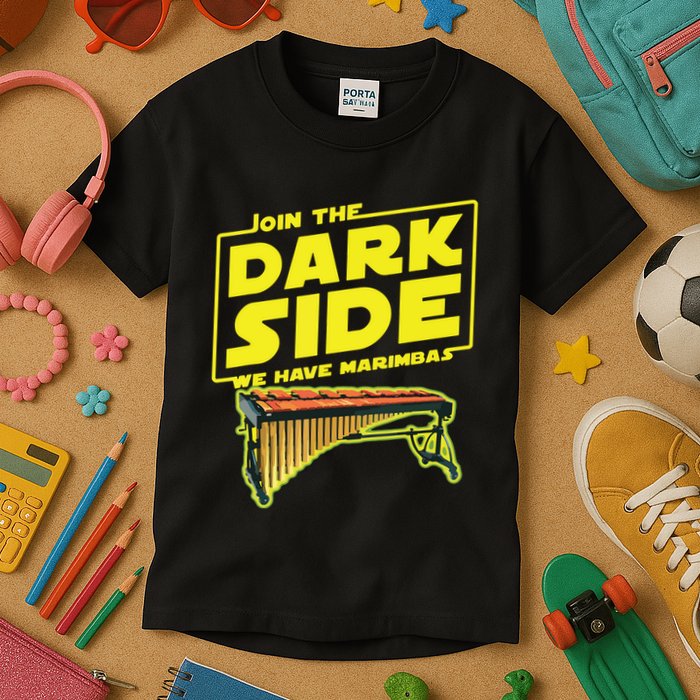 Join The Dark Side Marimba Player Kids T-Shirt