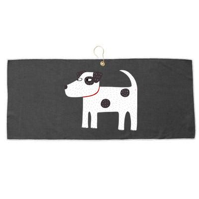 Jackrussell Terrier Dog Design Large Microfiber Waffle Golf Towel