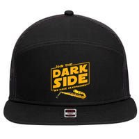 Join The Dark Side Saxophone Player 7 Panel Mesh Trucker Snapback Hat