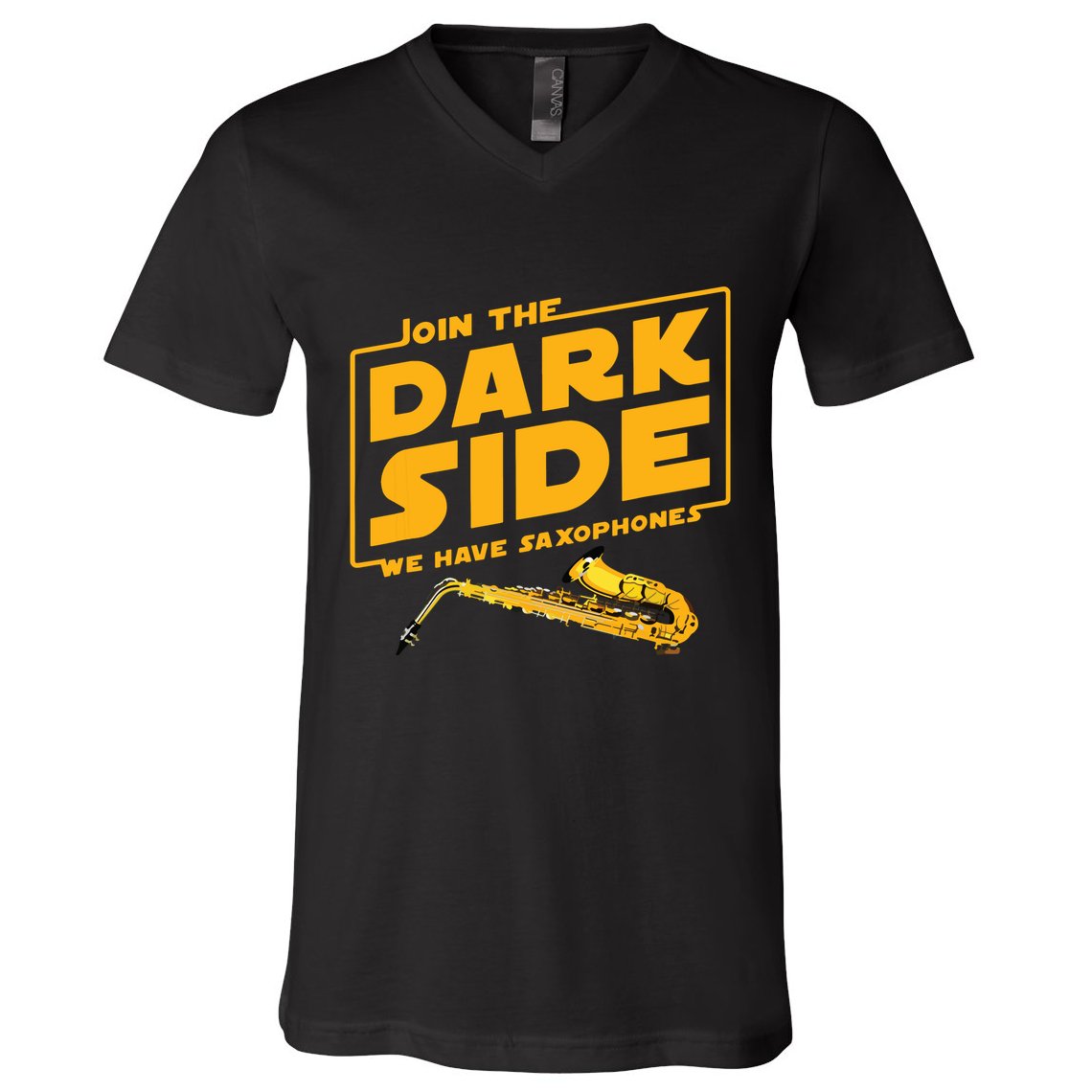 Join The Dark Side Saxophone Player V-Neck T-Shirt
