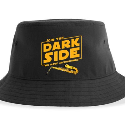 Join The Dark Side Saxophone Player Sustainable Bucket Hat