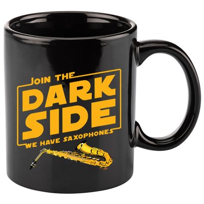 Join The Dark Side Saxophone Player 11oz C Handle Ceramic Mug