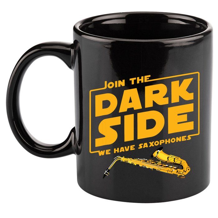 Join The Dark Side Saxophone Player 11oz C Handle Ceramic Mug