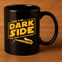 Join The Dark Side Saxophone Player 11oz C Handle Ceramic Mug