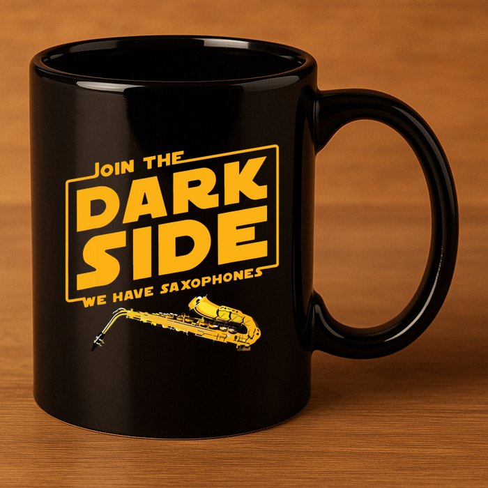 Join The Dark Side Saxophone Player 11oz C Handle Ceramic Mug