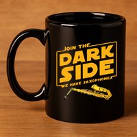 Join The Dark Side Saxophone Player 11oz C Handle Ceramic Mug