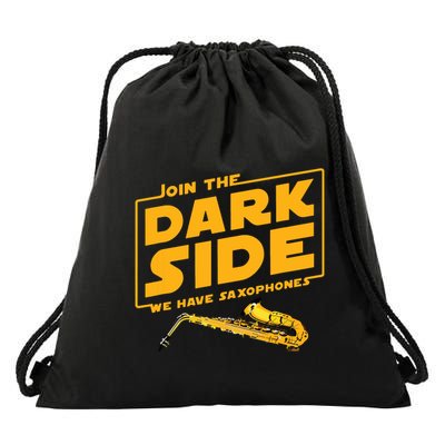 Join The Dark Side Saxophone Player Drawstring Bag