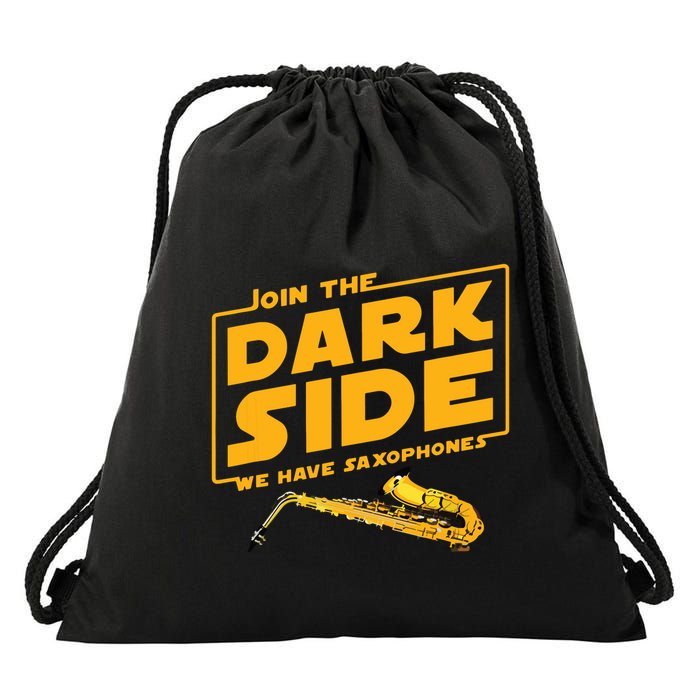 Join The Dark Side Saxophone Player Drawstring Bag