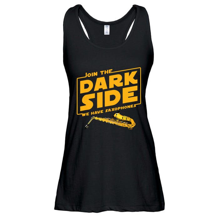 Join The Dark Side Saxophone Player Ladies Essential Flowy Tank