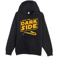 Join The Dark Side Saxophone Player Premium Pullover Hoodie