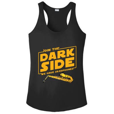 Join The Dark Side Saxophone Player Ladies PosiCharge Competitor Racerback Tank