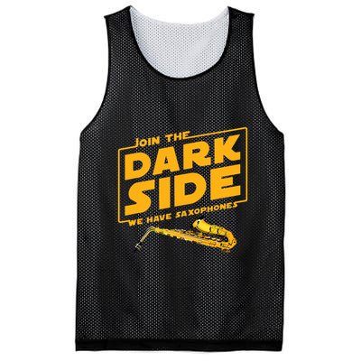 Join The Dark Side Saxophone Player Mesh Reversible Basketball Jersey Tank