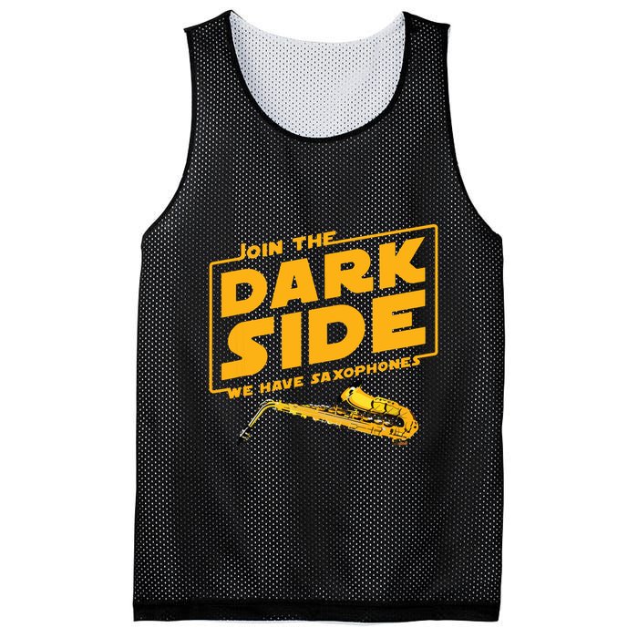 Join The Dark Side Saxophone Player Mesh Reversible Basketball Jersey Tank