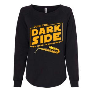 Join The Dark Side Saxophone Player Womens California Wash Sweatshirt