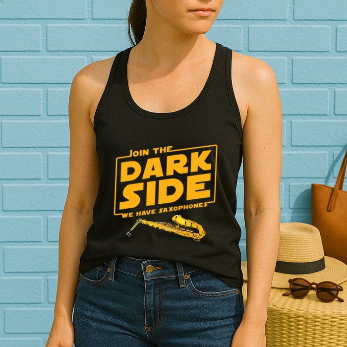 Join The Dark Side Saxophone Player Womens Tank Top