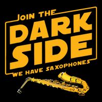 Join The Dark Side Saxophone Player Baby Bodysuit
