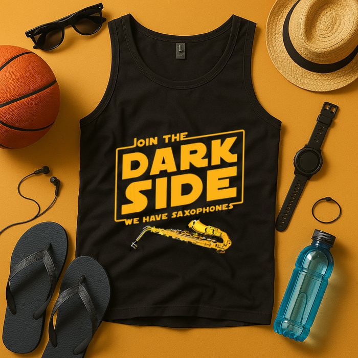 Join The Dark Side Saxophone Player Tank Top