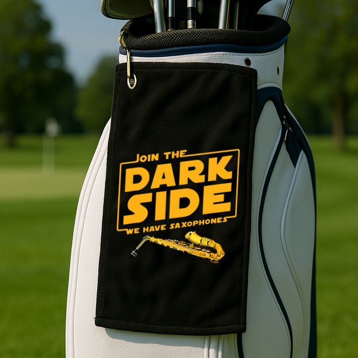 Join The Dark Side Saxophone Player Golf Towel