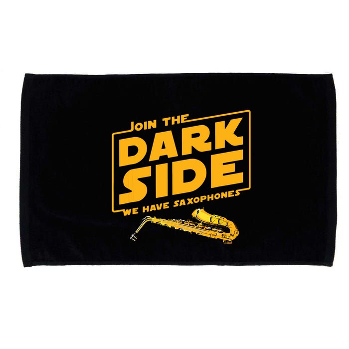 Join The Dark Side Saxophone Player Microfiber Hand Towel