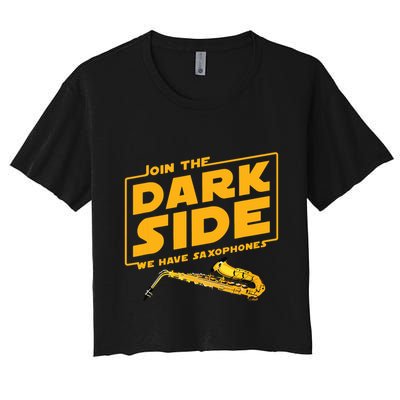 Join The Dark Side Saxophone Player Crop Top