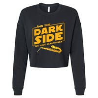 Join The Dark Side Saxophone Player Cropped Pullover Crew