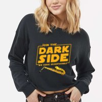 Join The Dark Side Saxophone Player Cropped Pullover Crew