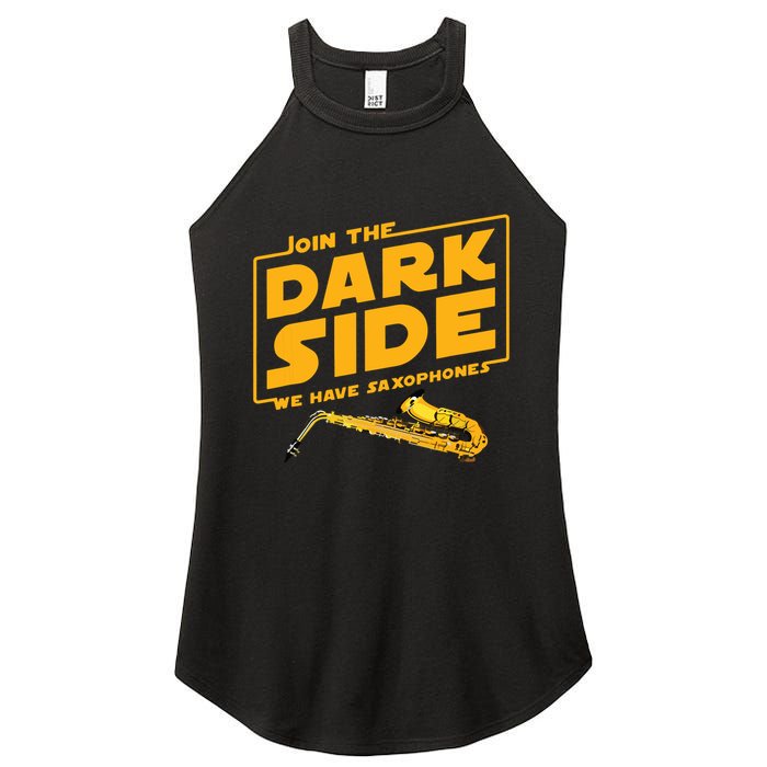 Join The Dark Side Saxophone Player Women's Perfect Tri Rocker Tank