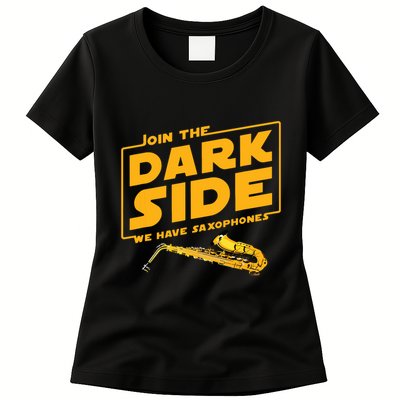 Join The Dark Side Saxophone Player Womens T-Shirt