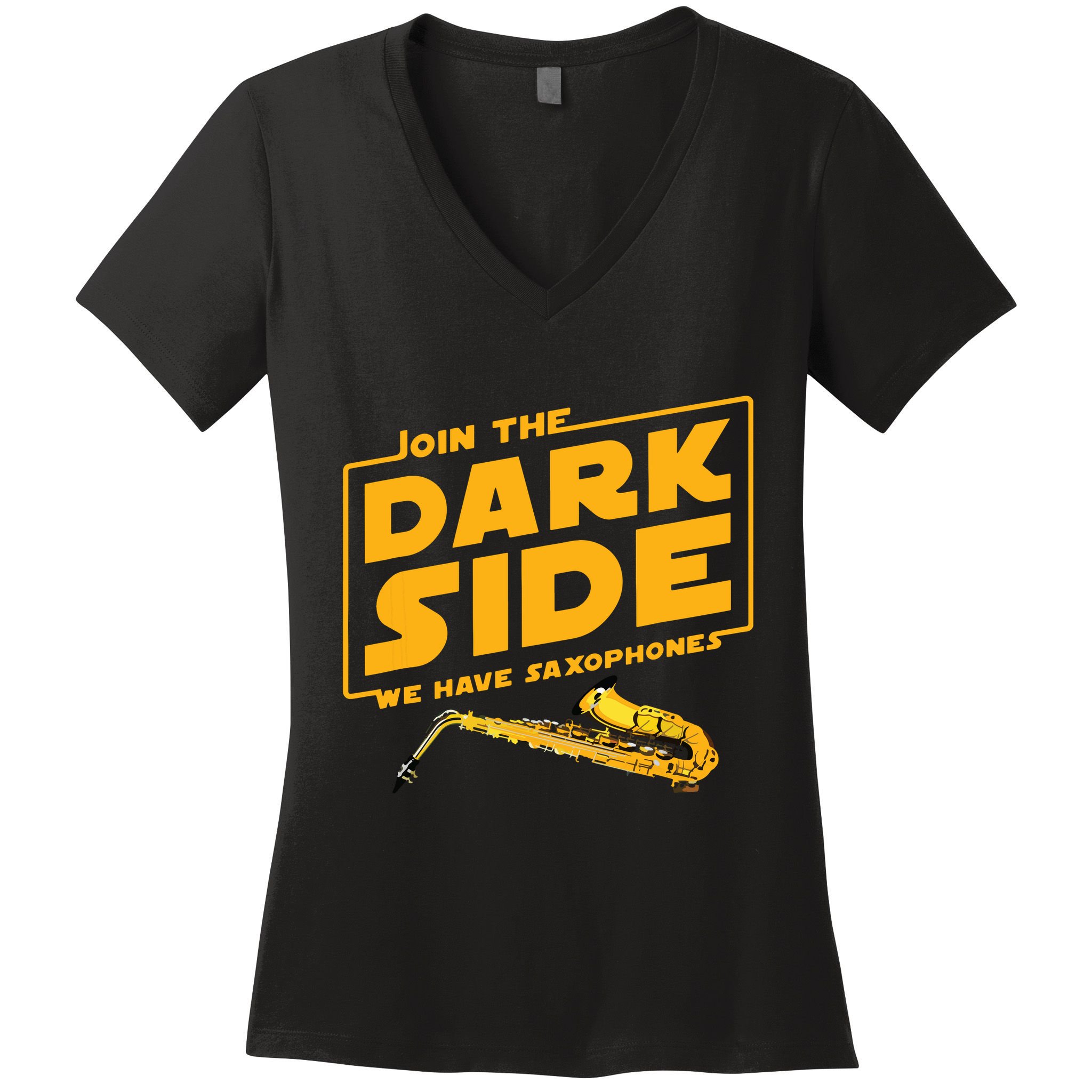 Join The Dark Side Saxophone Player Women's V-Neck T-Shirt