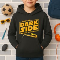 Join The Dark Side Saxophone Player Kids Hoodie