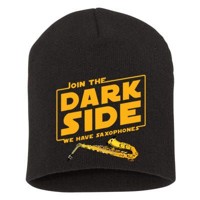 Join The Dark Side Saxophone Player Short Acrylic Beanie