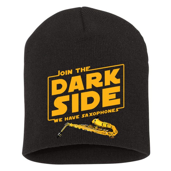 Join The Dark Side Saxophone Player Short Acrylic Beanie