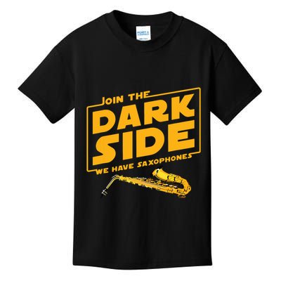 Join The Dark Side Saxophone Player Kids T-Shirt