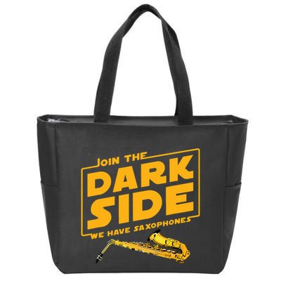 Join The Dark Side Saxophone Player Zip Tote Bag