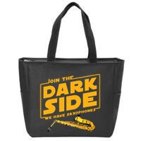 Join The Dark Side Saxophone Player Zip Tote Bag