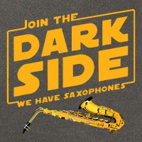 Join The Dark Side Saxophone Player Cotton Canvas Backpack