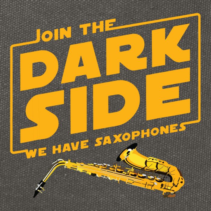 Join The Dark Side Saxophone Player Cotton Canvas Backpack
